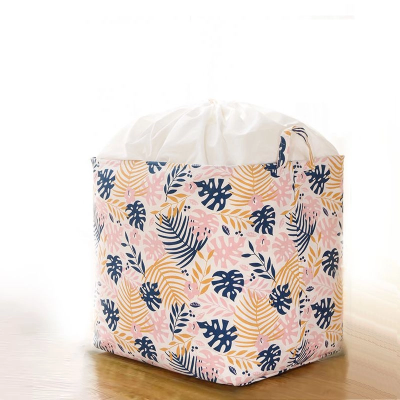Product image Keranjang Kain Lipat Ukuran 100 Liter Laundry Bag Jumbo Keranjang Lipat Daun Pink