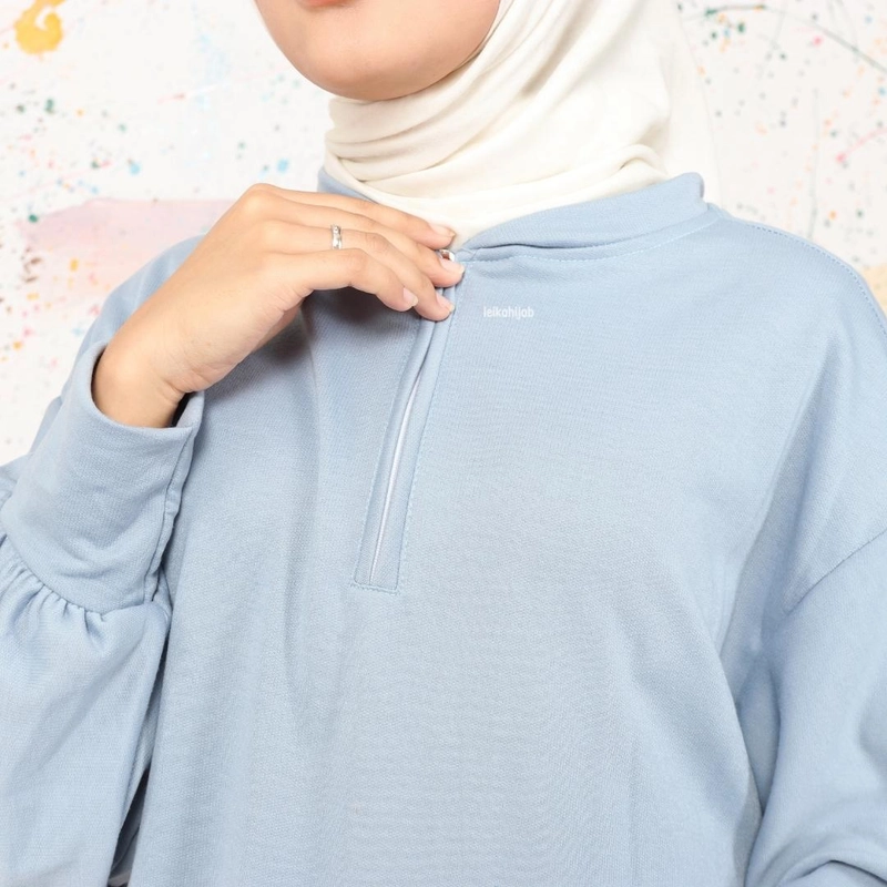Product image Leika - GAMIS RAYYA - RAYYA DRESS -GAMIS BUSUI - GAMIS ALLSIZE- GAMIS JUMBO LENGAN BALON Allsize Babyblue