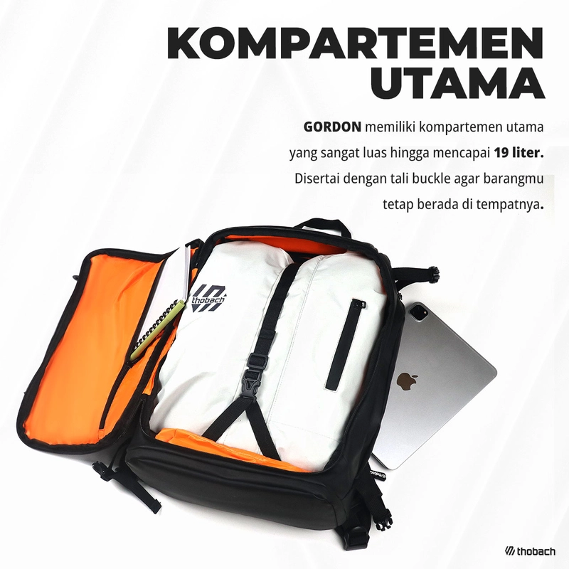 Product image Thobach official - THOBACH Waterproof Backpack GORDON all size black