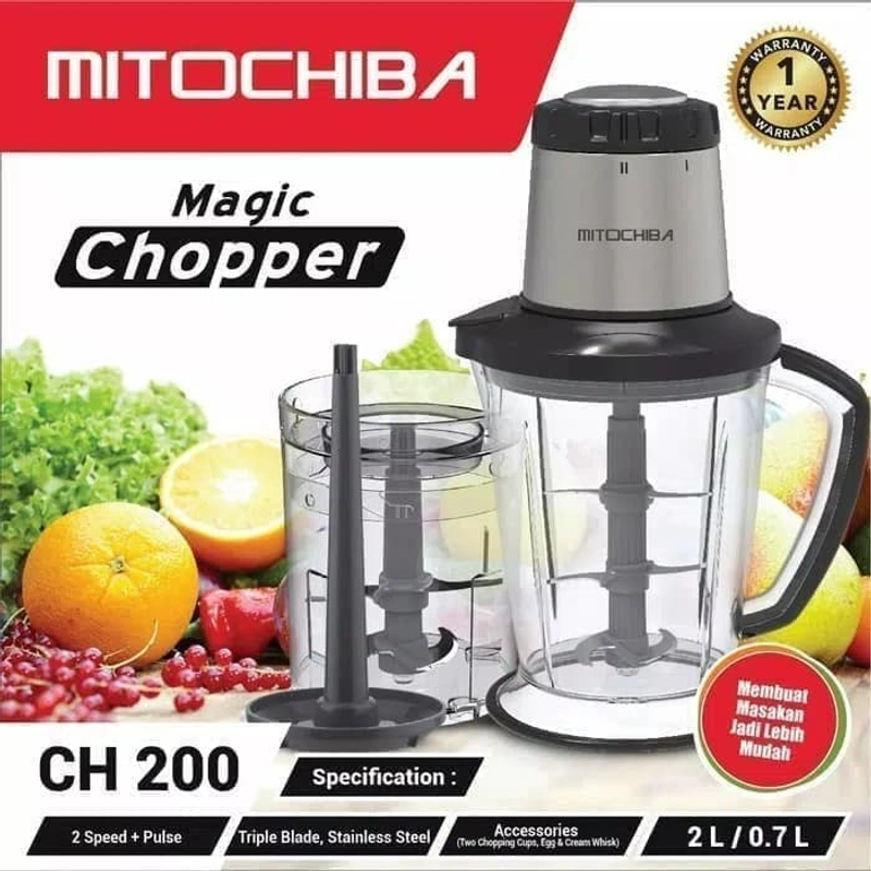 Product image UTAMAMEGA - Mitochiba CH200 Magic Food Chopper Kapasitas 2L Type CH200