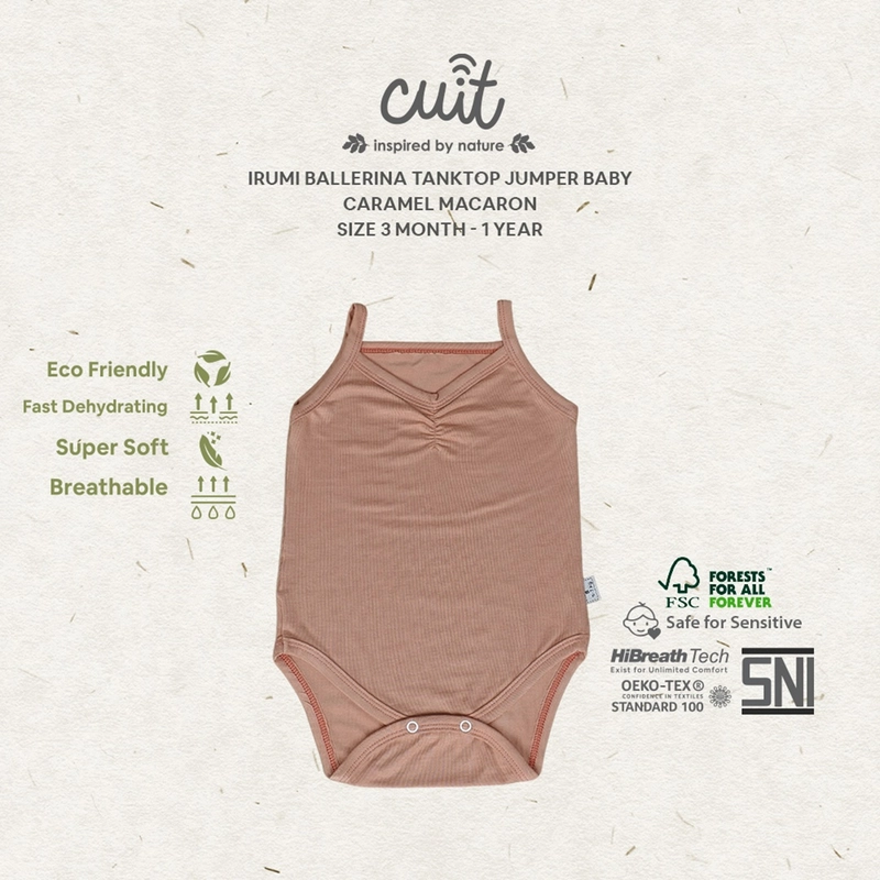 Product image CUIT Baby 3 Bulan - 1 Tahun Irumi Comfortable Tanktop Jumper Ballet M (6-12m) Brown Milo