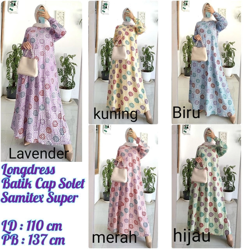 Product image LONGDRESS BATIK CAP SOLET Allsize MERAH