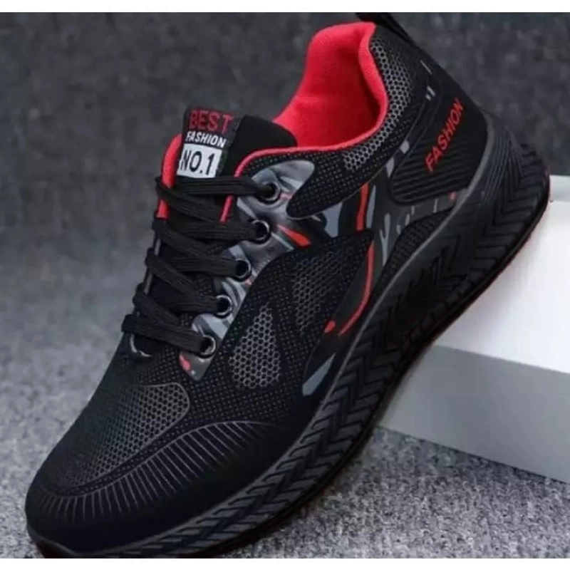Product image LUXIA - Sepatu Kets Sneakers Pria New Trendy 2022 FS-05 38 HITAM MERAH
