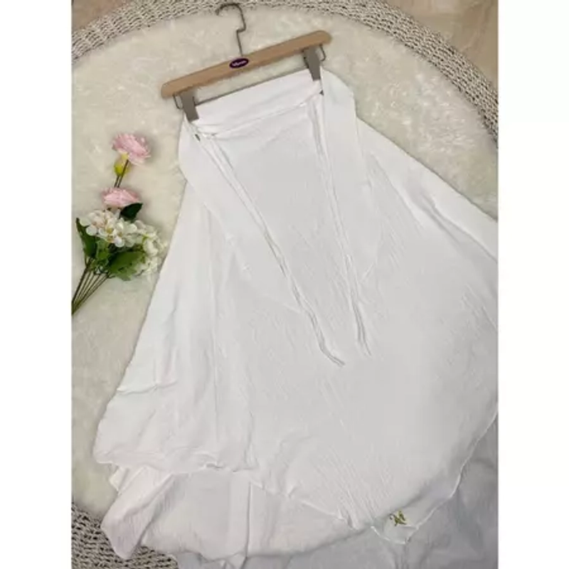 Product image [FREE Ciput Turkey] Khimar Zahrani Hijab Syari French Kerudung Jilbab Niqab Umroh Haji All Size Broken White