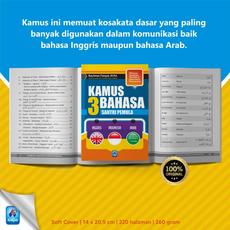Product image Kamus 3 Bahasa Santri Pemula SC Soft Cover