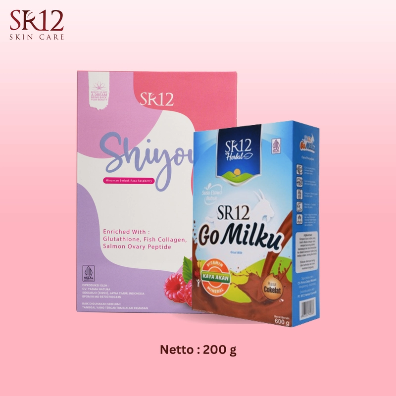 Product image SR12 Jawa Barat - SR12 Bundling Gomilku Susu Kambing Etawa Dan Shiyou Collagen Minuman Kecantikan shiyou 200gr gomilku coklat 200gr