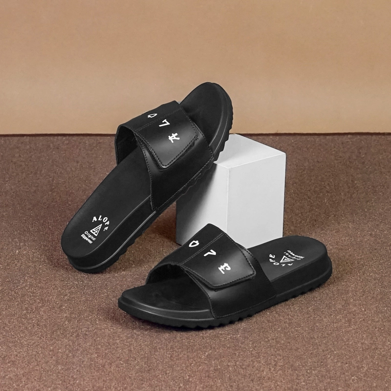 Product image ALOPE OFFICIAL - ALOPE - BUY 1 GET 1 SANDAL SELOP HARVY SANDAL UNISEX KEKINIAN 39 HITAM