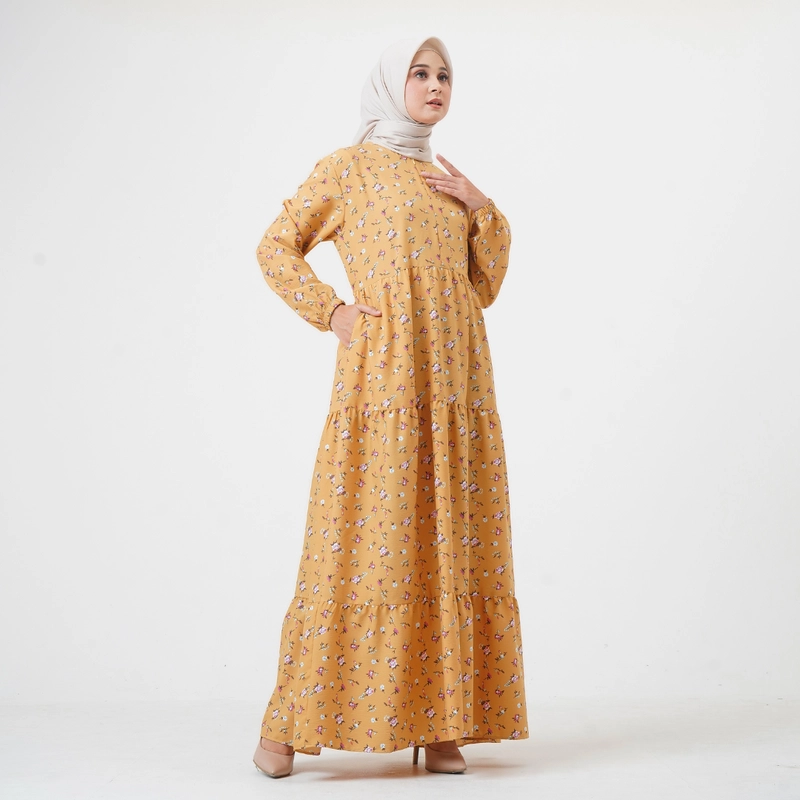 Product image Lusianasae - Lusianasae - Kalalili Dress warna Orange bahan crinkle seven Busui friendly M ORANGE