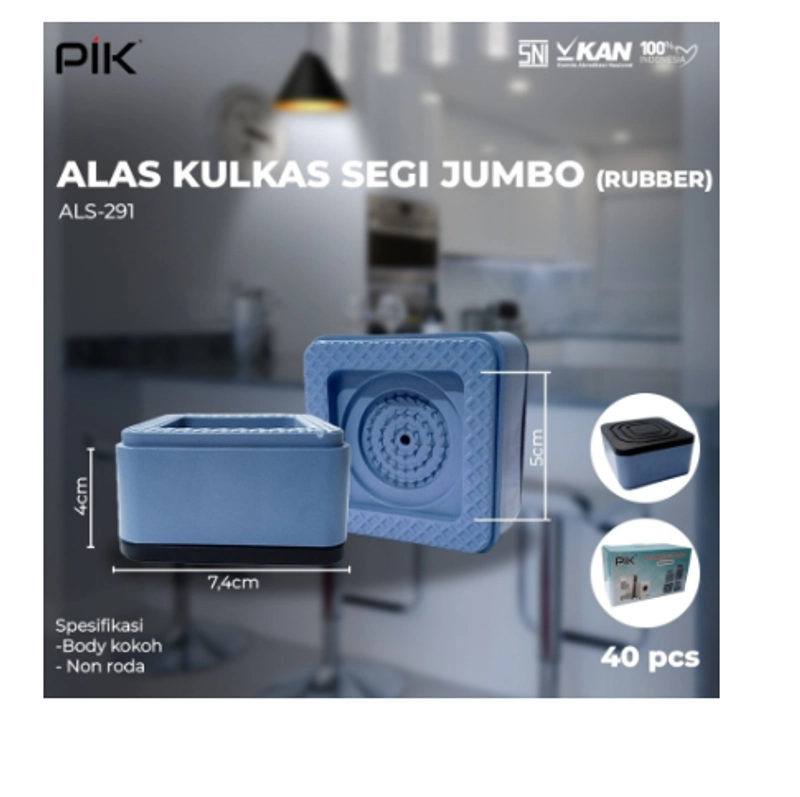 Product image UTAMAMEGA - Alas Kaki Kulkas Mesin Cuci Anti Slip Bentuk Segi Jumbo PIK isi 4pcs Type ALS-291