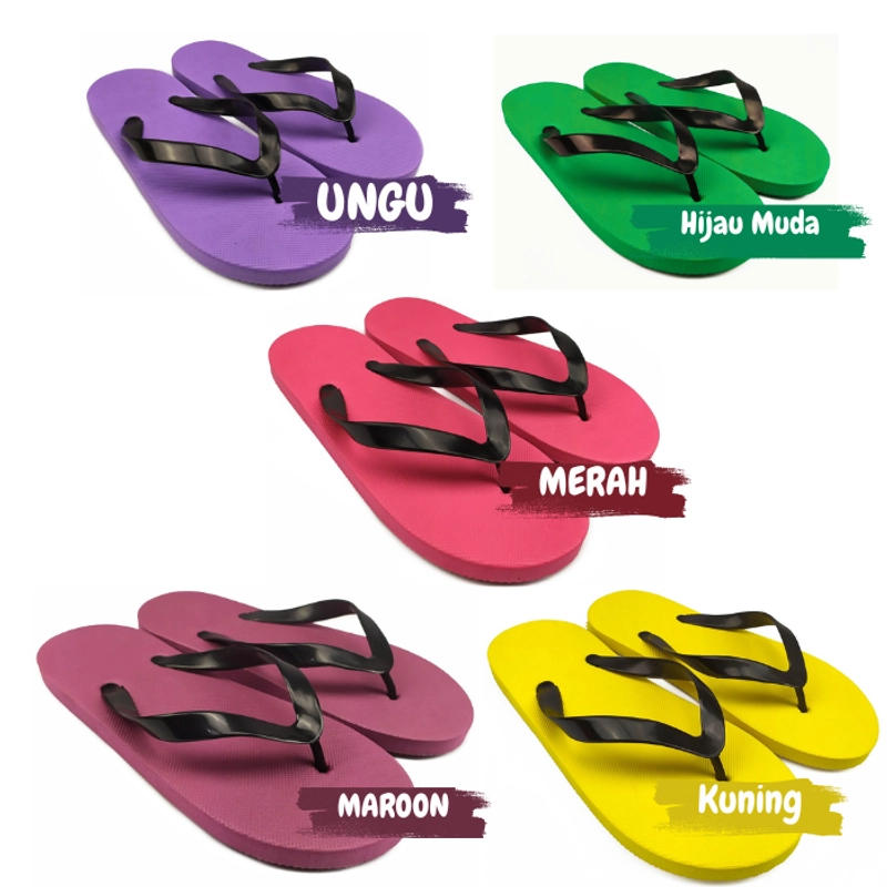 Product image Sandal (sendal) Jepit Polos | Sendal Polos Bahan Spon all variant Kuning