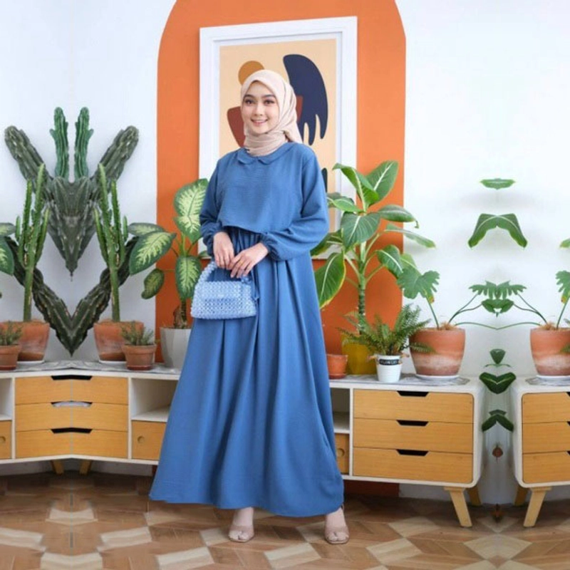 Product image Jembar - Hanifa Dress Gamis Remaja Aestetic Premium L Sky