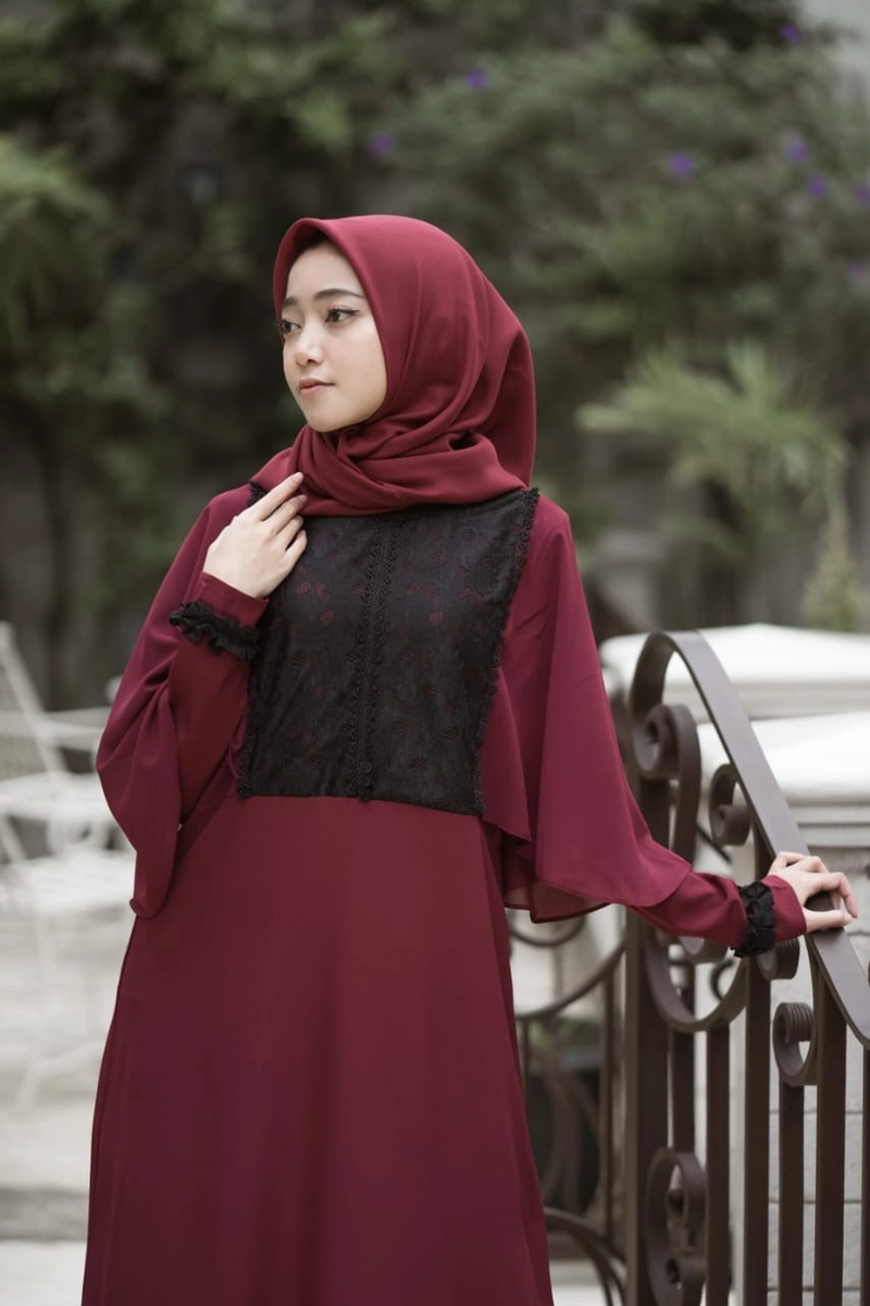 Product image True Way - Flushout Original Zoya No Label Gamis Wanita Muslim Maroon S Maroon