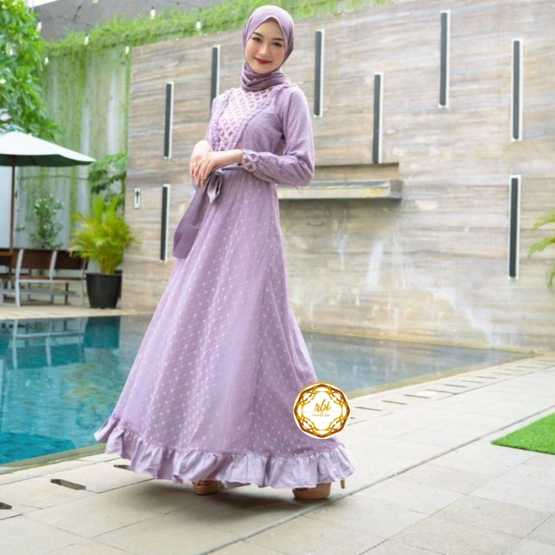 Product image Couple Gamis Ayuma Size S M L XL XXL - Dua Varian Warna Kemeja Saja Size M Lilac
