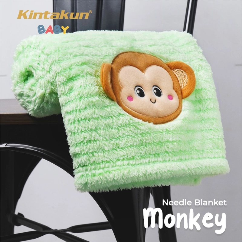 Product image Kintakun - Kintakun Baby Needle Blanket 76 x 102 Lembut Super Soft Bantal Bayi Newborn 76 x 102 Monkey