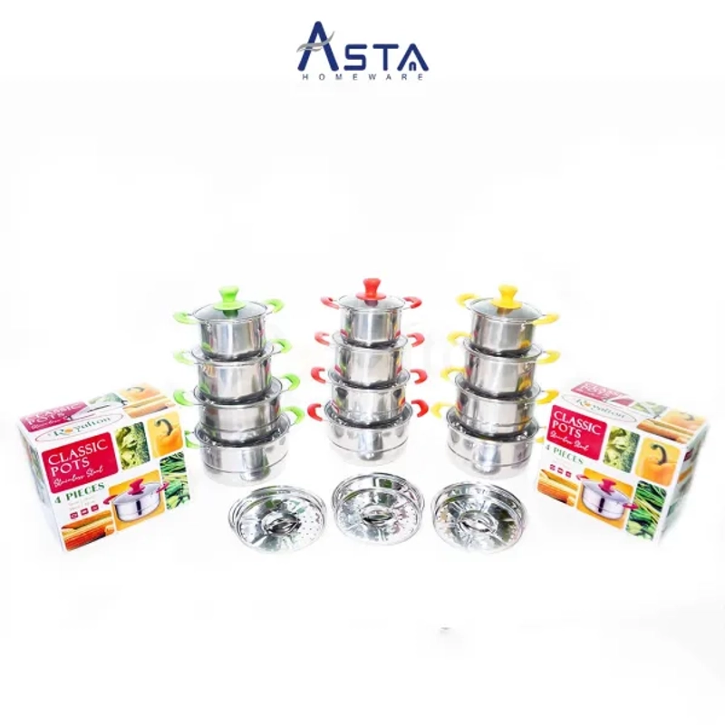 Product image Asta Homeware - Asta Panci Stainless Steel Set Classic Pots 4 Pieces Royalton 2180 merah
