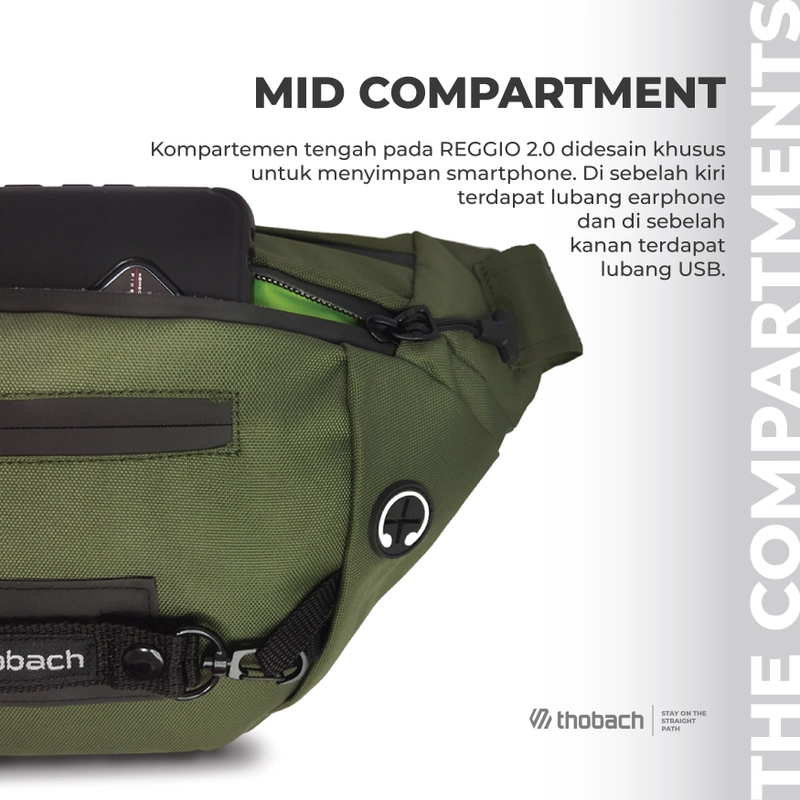 Product image Thobach official - THOBACH Waistbag REGGIO ALL SIZE Army
