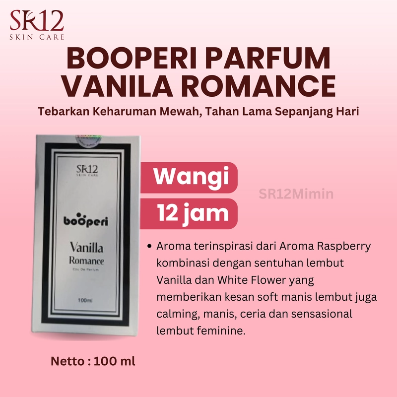 Product image SR12 Mimin - SR12 Parfum Booperi Vanila Romance Eau De Parfum Wangi Feminime Tahan 12 Jam 100ml vanila romance