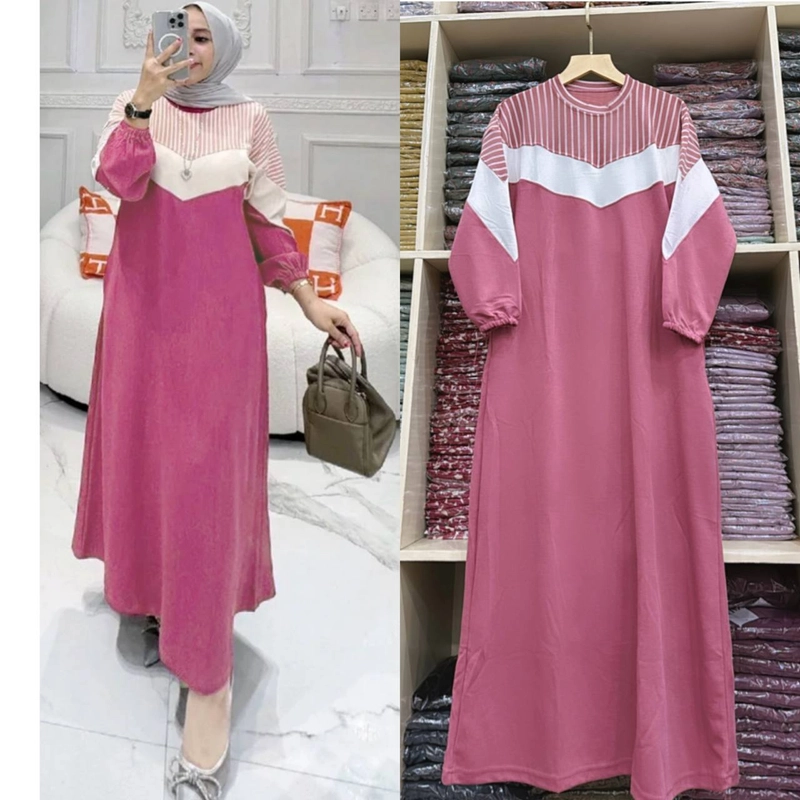 Product image Khisna collection - New Yura drees bahan knit import keren tebel dan elegan Allsize Pink