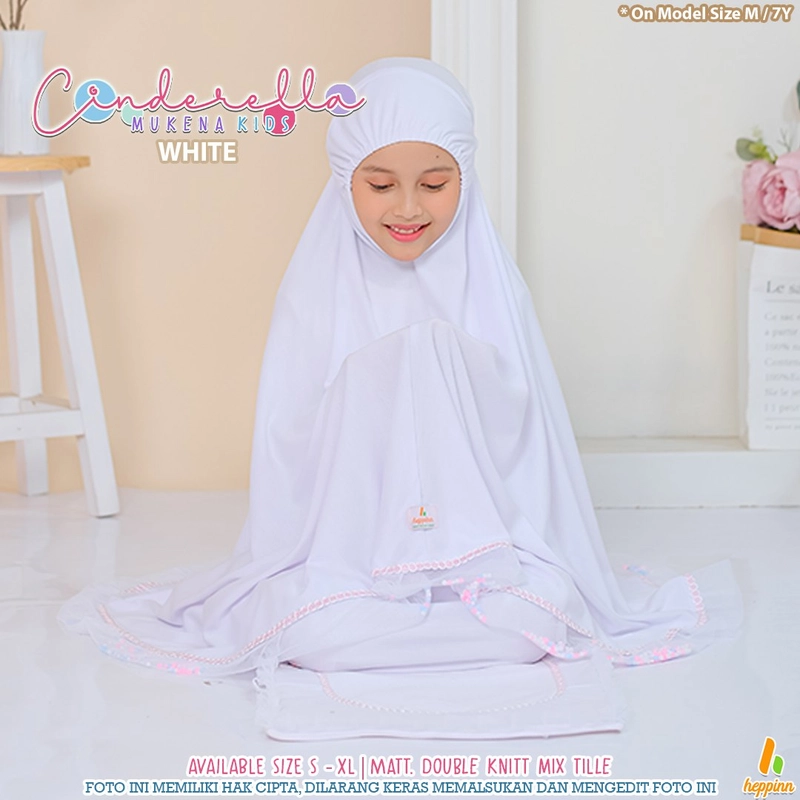 Product image Heppinn - Mukena Kids CINDERELLA M White