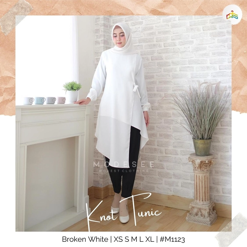 Product image Modesee - Tunic Knot Broken White XS Broken White