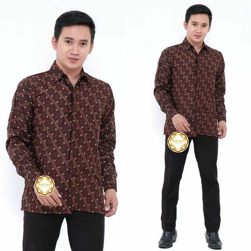 Product image Kemeja Batik Pria - Batik Printing - Unggul Jaya Tebal Halus dan Tidak Luntur - KU2 M KJ1