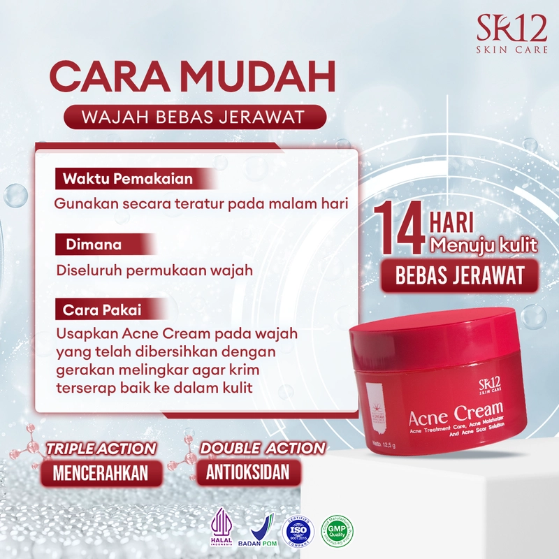 Product image SR12 Acne Cream Mengatasi Jerawat Meradang Pudar Dalam 14 Hari 12.5g Acne Cream