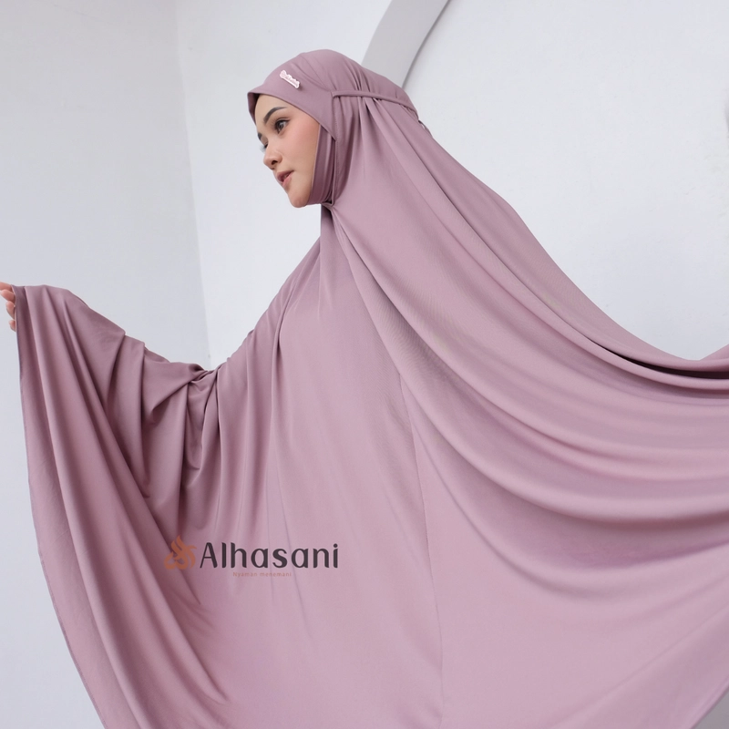 Product image Alhasani Official Store - Mukena Syahda Mukena Jersey Malaysia Premium-SYAHDA Jumbo Mauve