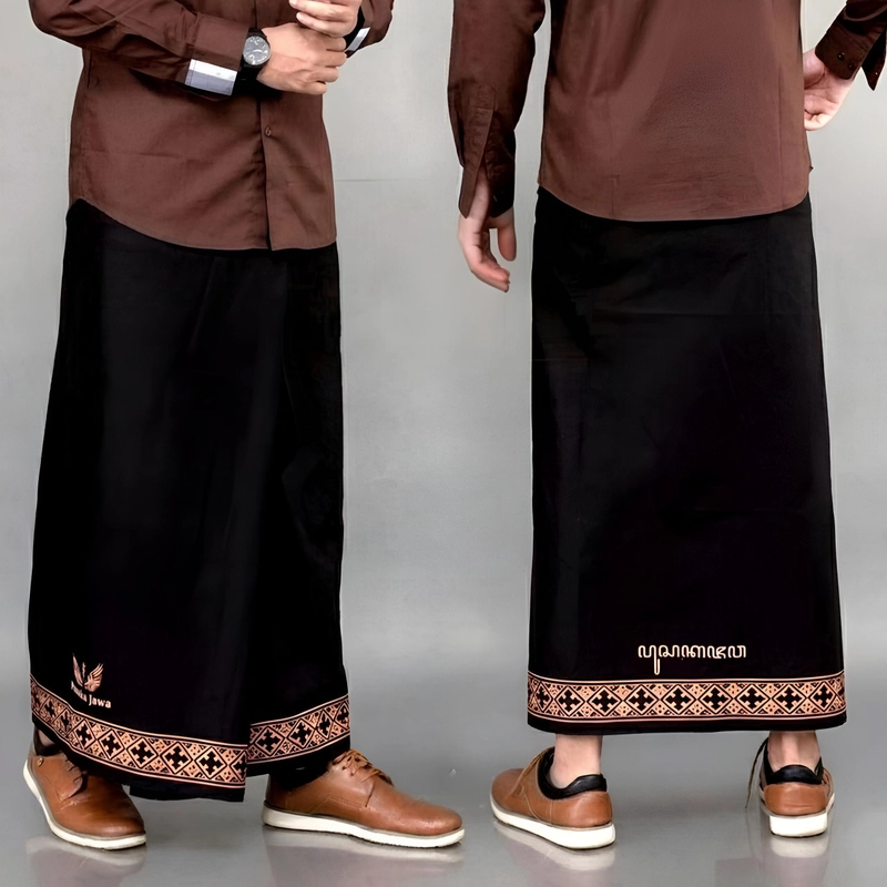 Product image Kois Batik - Sarung pria dewasa terbaru simpel motif birama Sarung dewasa Hitam