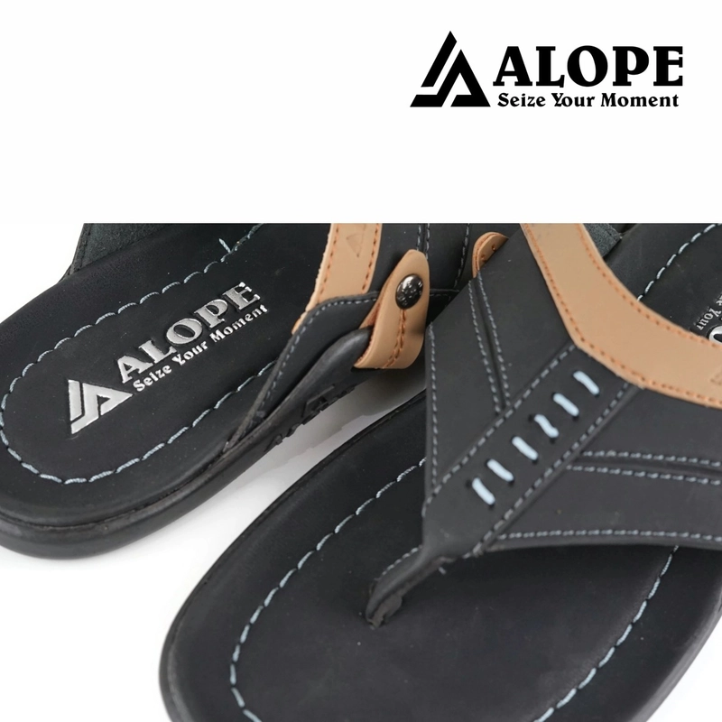 Product image ALOPE OFFICIAL - SANDAL ALOPE H 17 SANDAL PRIA KASUAL TRENDY BERKUALITAS 39 HITAM