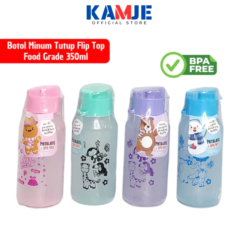 Product image KAMJE Botol Minum Anak BPA Free 350ml Bottle Tempat Air Flip Souvenir Ulang Tahun Bingkisan KMJ190 KMJ190 TOSCA