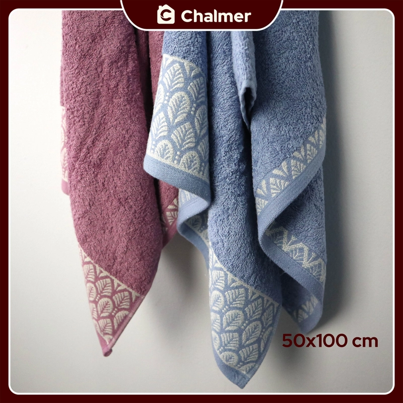 Product image Chalmer - Handuk Mandi Chalmer 50 x 100 cm Motif Silky Handuk Medium Travel Anak Kepala Rambut 50x100cm Cokelat