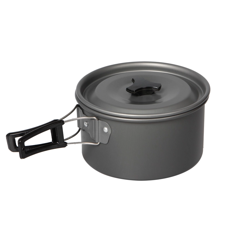 Product image RUMAH RAYA - Panci Masak Cooking Set Outdoor 8 PCS - WH-200 9 Pcs Black