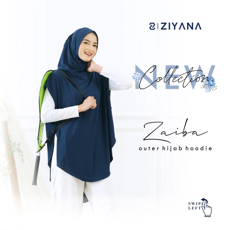 Product image Ziyana Hijab - ZAIBA OUTER HIJAB HOODIE ALL SIZE NAVY