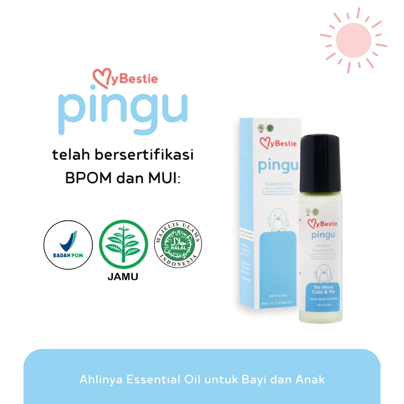 Product image MyBestie Official - MyBestie Pingu - Essential Oil Pereda Batuk Pilek Bayi 8 ml pingu
