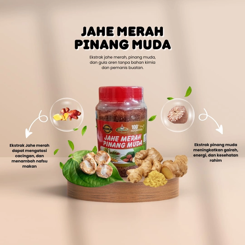 Product image ANNISA HERBAL - Minuman Jahe Merah Pinang Muda 200gram coklat
