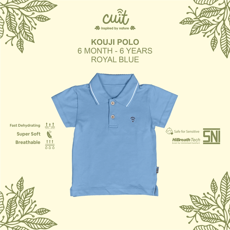 Product image Cuit 6 Bulan - 6 Tahun Kaos Kemeja Anak Laki-laki Polo Shirt Kouji - T-shirt Anak Wangki XXL Royal Blue