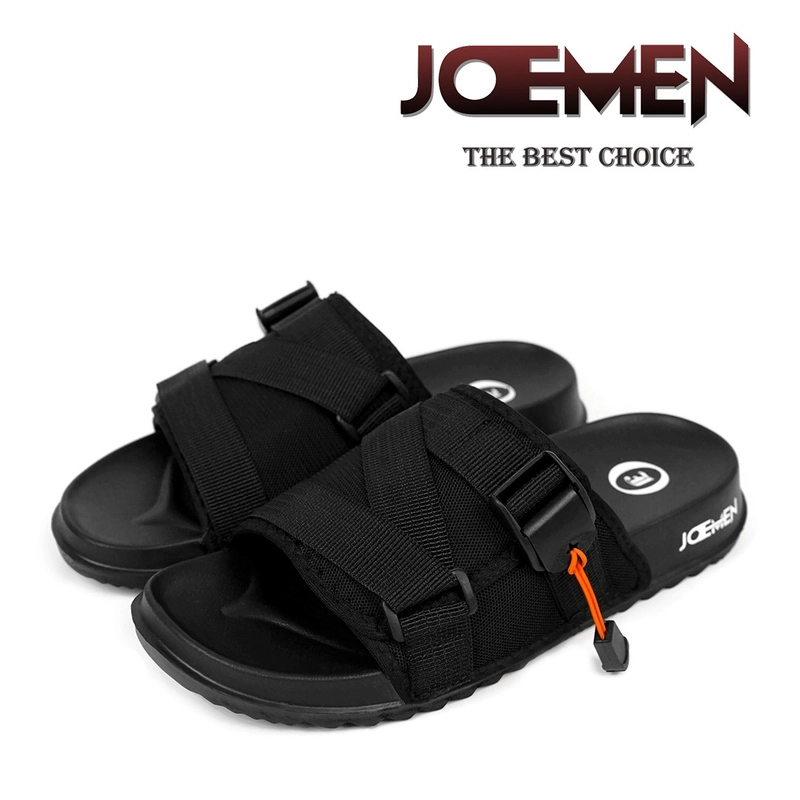 Product image Joemen Official - Sandal Pria Slide Joemen S 87 Original Brand Lokal Slip on Sendal Anti Licin Ringan Sandal Cowo 39 Full Hitam