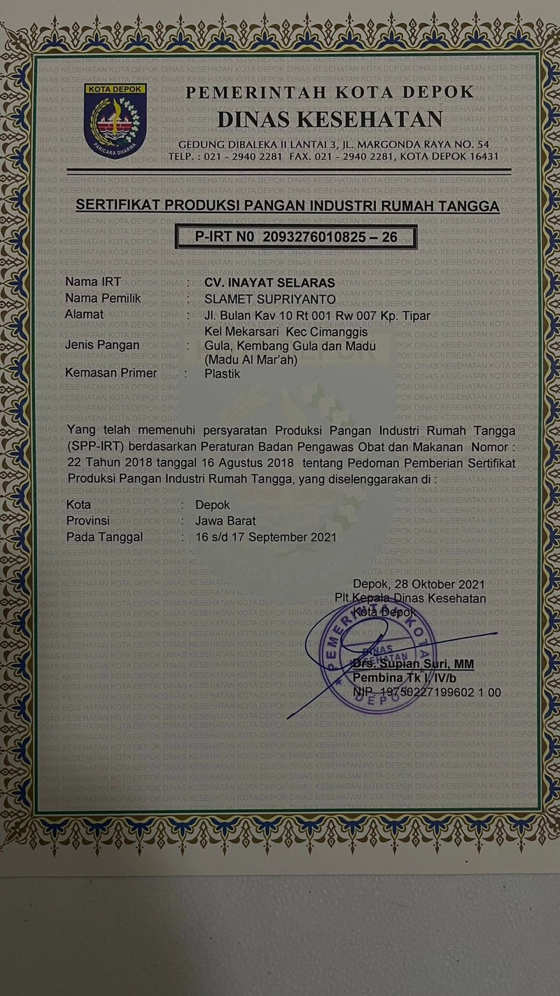 Product image Mirani - Madu Kalimantan Propolis Al Mar ah 1kg premium