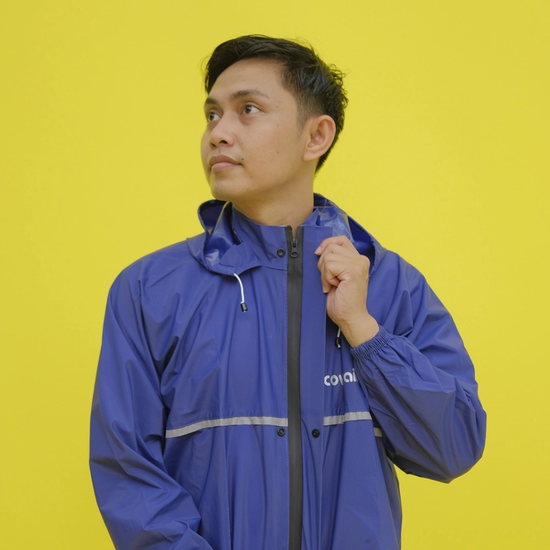 Product image Coverain - Raincoat - Jas Hujan Raincoat Setelan List Premium Coverain Standar Biru