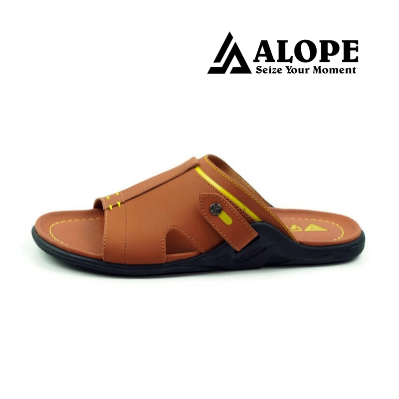 Product image ALOPE OFFICIAL - SANDAL ALOPE H 15 BAHAN KULIT SINTETIS ANTI SLIP ALL WARNA READY 39 TAN