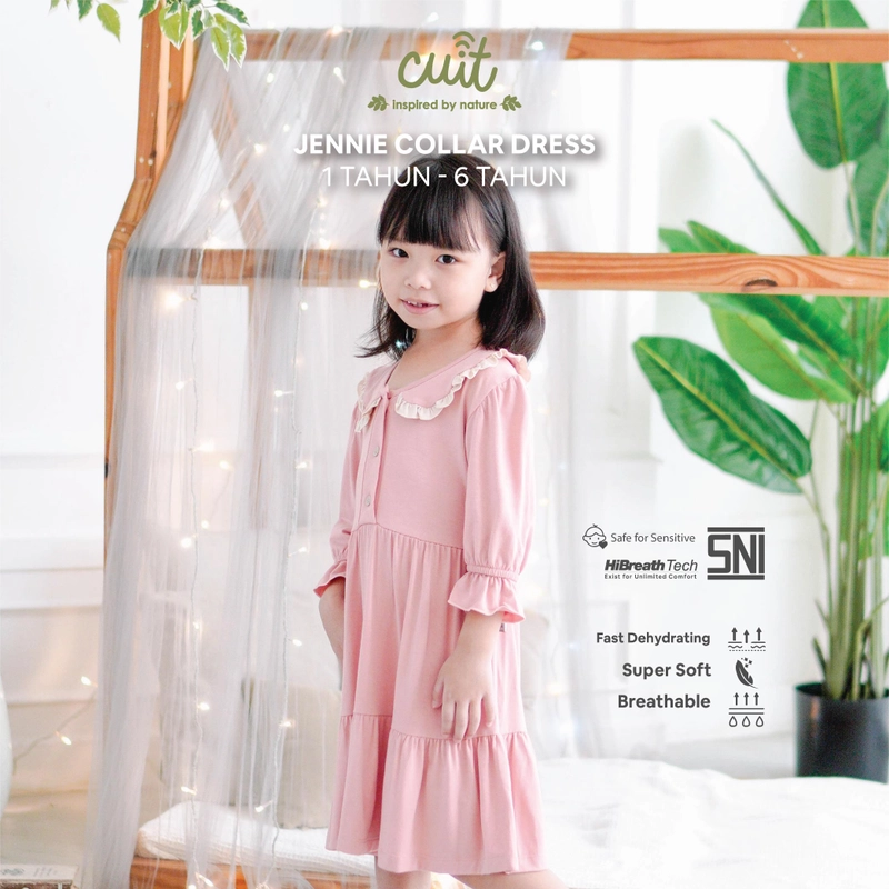 Product image CUIT Baby 1 - 6 Tahun Jennie Collar Dress Toddler XXL Dusty pink