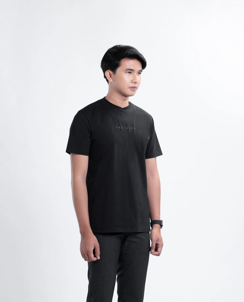 Product image Fadkhera - T- Shirt Fadkhera Modern Dewasa Alzam Black S Short