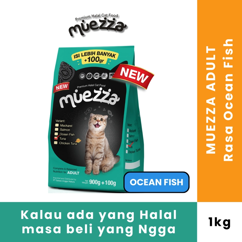 Product image Muezza - Muezza PAKET DUO Makanan Kucing Kering Adult 1 kg - Isi 2 2kg Salmon