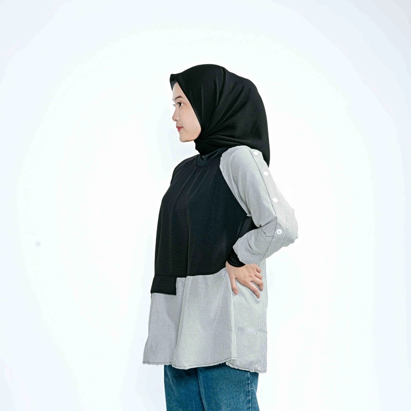 Product image Sseolshop - Hana Blouse Wanita Atasan Terbaru L Black