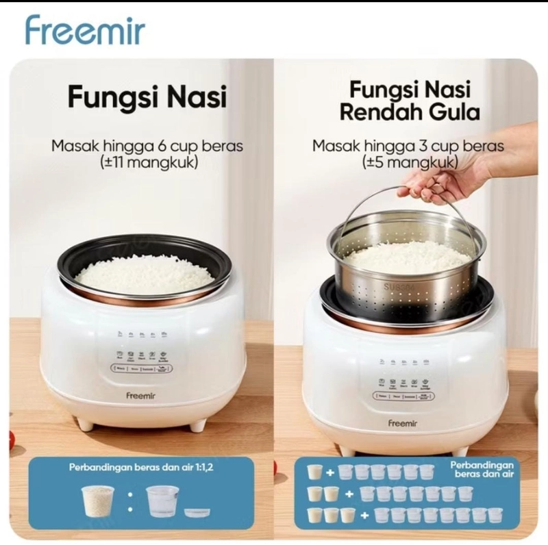 Product image Rizki Electronics - FREEMIR SLOWE RICE COOKER 1,5 LITER PUTIH