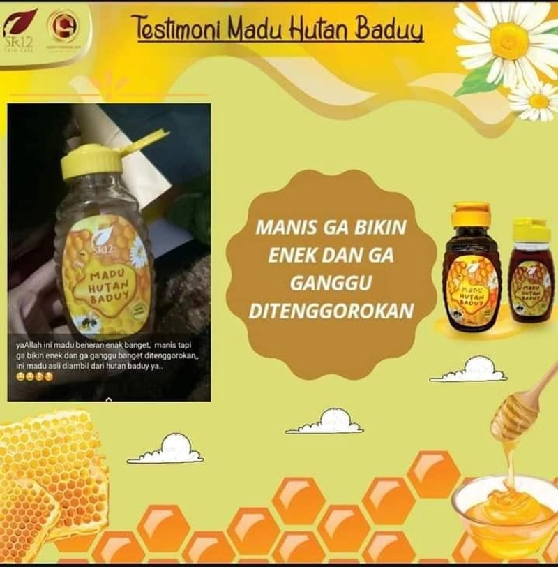 Product image SR12 Madu Hutan Baduy Mengatasi Asam Urat Rematik Anemia Osteoporosis Batu Ginjal Meningkatkan Imun 300gr Madu Baduy