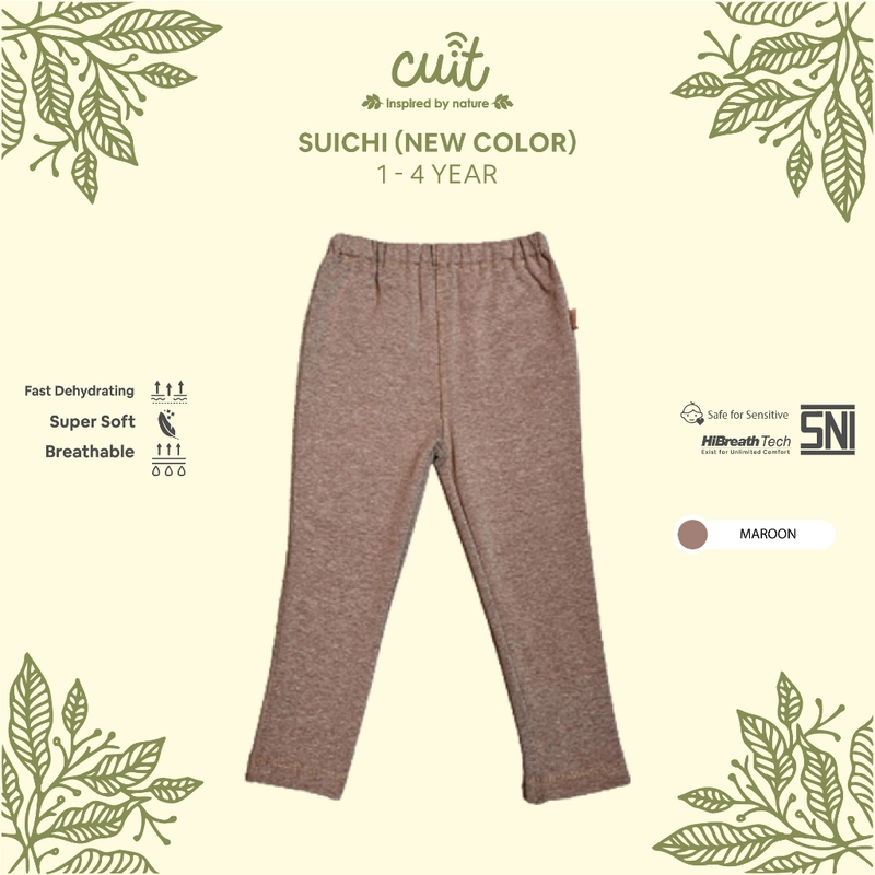 Product image Kintakun Baby - KINTAKUN BABY X CUIT Suichi Jegging Casual Celana Panjang Anak L (1-2 Tahun) Maroon