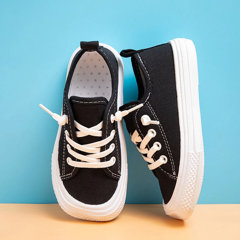 Product image Meonky Official - Sepatu Anak laki-laki Perempuan sekolah Original Sneakers canvas Casual Q - 05 28 Hitam