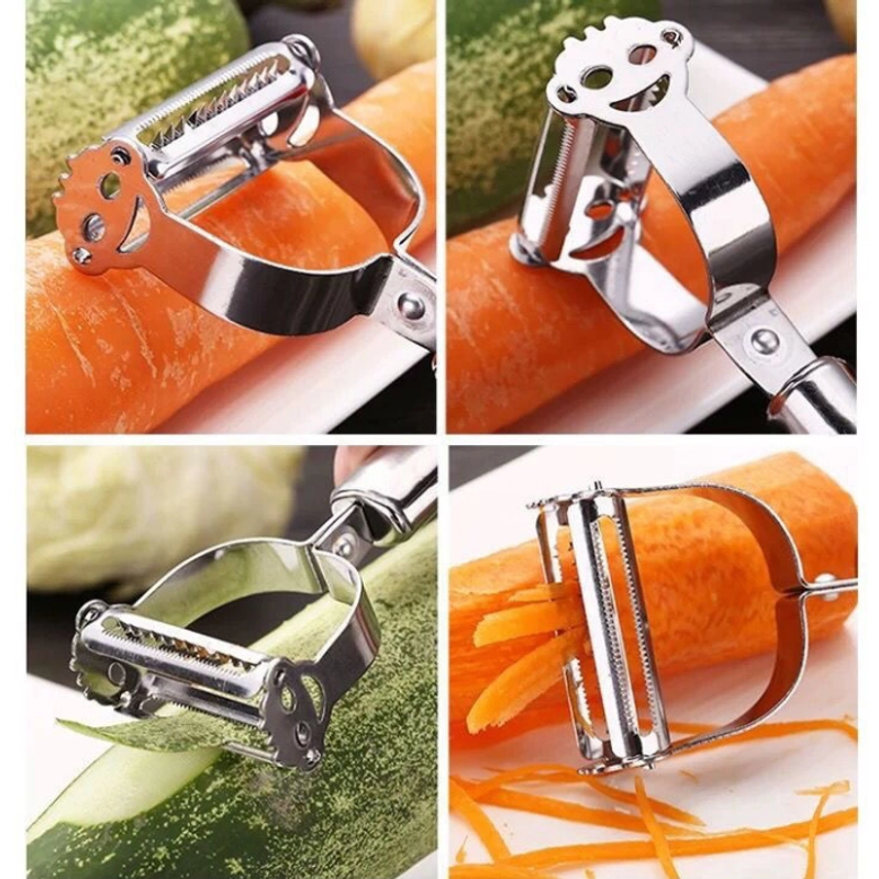 Product image KAHASIL - Pisau Peeler Kupas Parut Buah dan Sayur Stainless Steel Anti Karat 2in1 KMJ213 SILVER