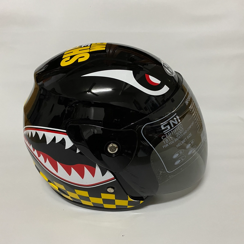 Product image Helm Nuvo Shark Hitam Glossy - Helm SNI - Helm Dewasa L Nuvo Shark Hitam Glossy